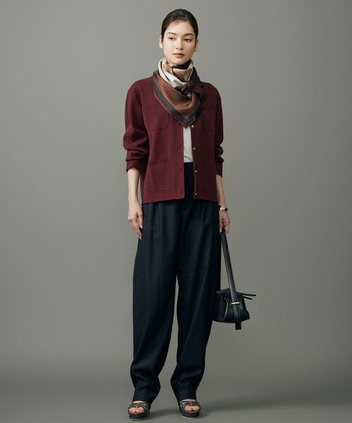 L size ONWARD(大きいサイズ) / エルサイズオンワード その他パンツ | 【SHIHOさん着用】デニムライクツイルカーブテーパード パンツ | 詳細18