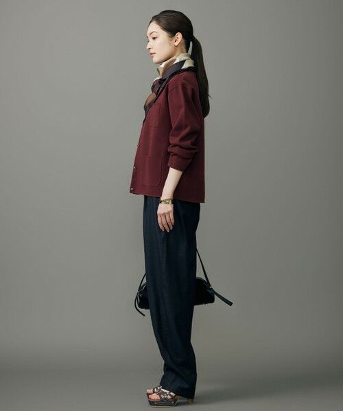 L size ONWARD(大きいサイズ) / エルサイズオンワード その他パンツ | 【SHIHOさん着用】デニムライクツイルカーブテーパード パンツ | 詳細19