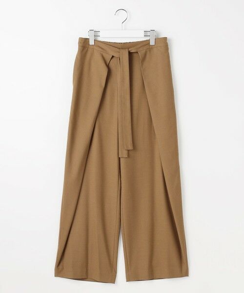 L size ONWARD(大きいサイズ) / エルサイズオンワード その他パンツ | 【SHIHOさん着用】フロントディテールラップワイド パンツ | 詳細5