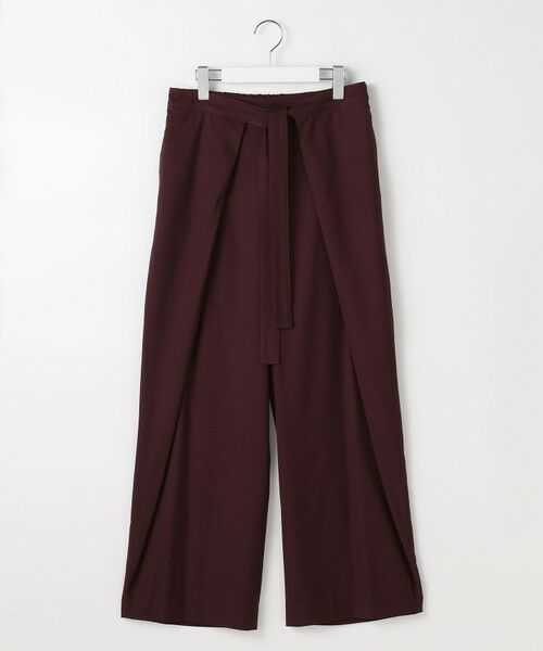L size ONWARD(大きいサイズ) / エルサイズオンワード その他パンツ | 【SHIHOさん着用】フロントディテールラップワイド パンツ | 詳細17