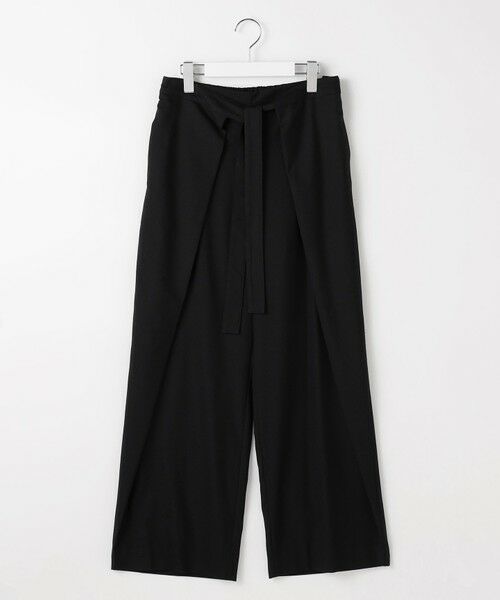 L size ONWARD(大きいサイズ) / エルサイズオンワード その他パンツ | 【SHIHOさん着用】フロントディテールラップワイド パンツ | 詳細20