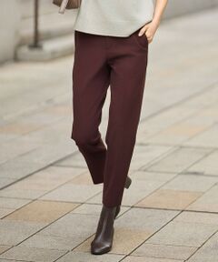 L size ONWARD(大きいサイズ) / エルサイズオンワード その他パンツ | 【19号サイズまで展開】TRギャバ裏起毛テーパード パンツ