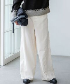 L size ONWARD(大きいサイズ) / エルサイズオンワード その他パンツ | 【滝沢眞規子さん着用/洗える】コットン コーデュロイ ワイド パンツ