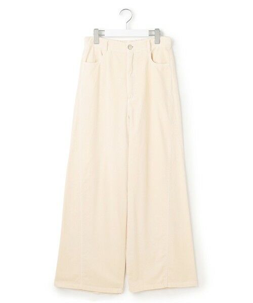 L size ONWARD(大きいサイズ) / エルサイズオンワード その他パンツ | 【滝沢眞規子さん着用/洗える】コットン コーデュロイ ワイド パンツ | 詳細14
