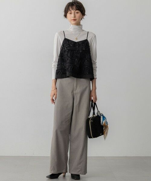 L size ONWARD(大きいサイズ) / エルサイズオンワード その他パンツ | 【滝沢眞規子さん着用/洗える】コットン コーデュロイ ワイド パンツ | 詳細16