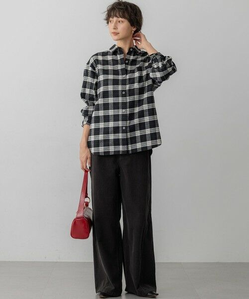 L size ONWARD(大きいサイズ) / エルサイズオンワード その他パンツ | 【滝沢眞規子さん着用/洗える】コットン コーデュロイ ワイド パンツ | 詳細23