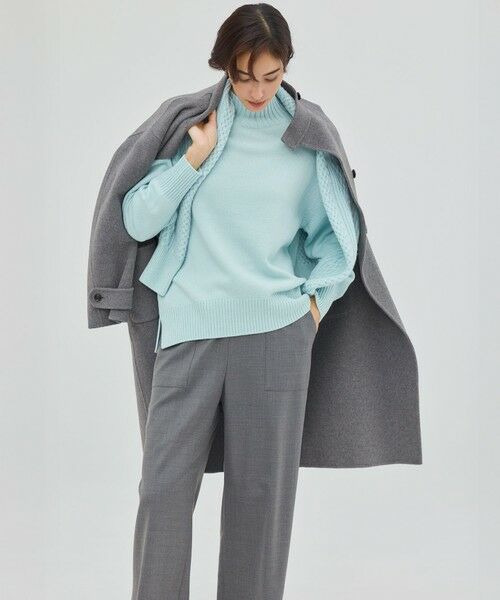 L size ONWARD(大きいサイズ) / エルサイズオンワード その他パンツ | 【洗える】ナチュラルストレッチサキソニー ベイカー ドロスト パンツ | 詳細11