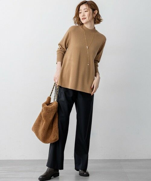 L size ONWARD(大きいサイズ) / エルサイズオンワード その他パンツ | 【洗える】ナチュラルストレッチサキソニー ベイカー ドロスト パンツ | 詳細26