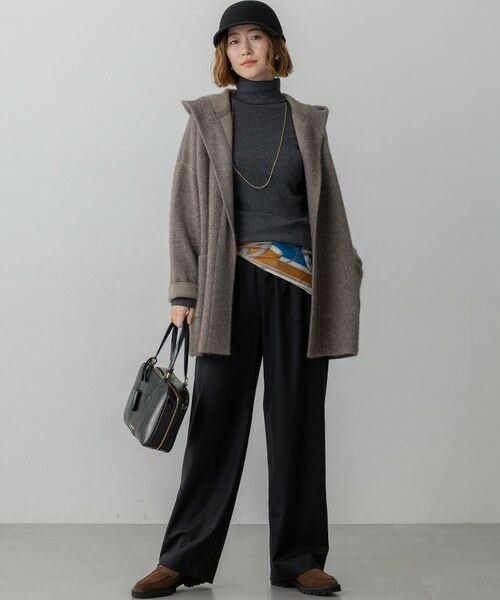 L size ONWARD(大きいサイズ) / エルサイズオンワード その他パンツ | 【洗える】ナチュラルストレッチサキソニー ベイカー ドロスト パンツ | 詳細29