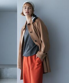 ☆大きいサイズ・3L☆自由区　ステンカラーライトジャケット　ベージュ　薄手　44 大きいサイズ レディース ステンカラーコート オーバーサイズ