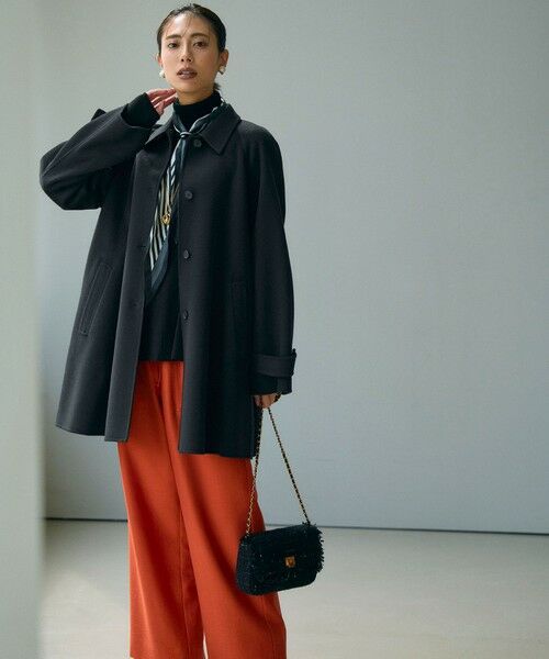 L size ONWARD(大きいサイズ) / エルサイズオンワード ステンカラーコート | WoolRever  ステンカラーコート | 詳細19