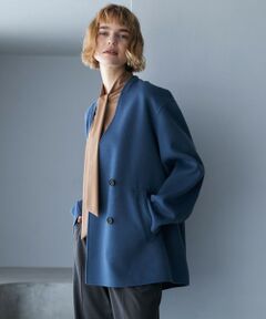 L size ONWARD(大きいサイズ) / エルサイズオンワード その他アウター | WoolRever ノーカラーショートコート