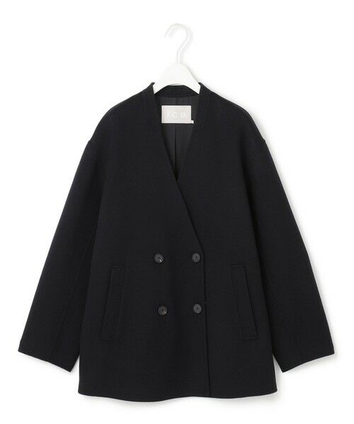 L size ONWARD(大きいサイズ) / エルサイズオンワード その他アウター | WoolRever ノーカラーショートコート | 詳細10