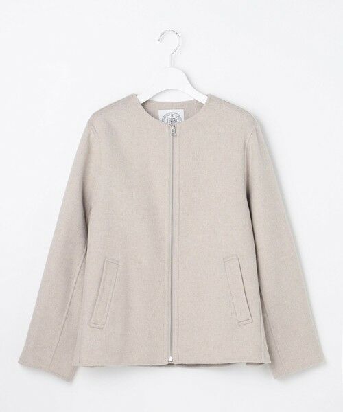 L size ONWARD(大きいサイズ) / エルサイズオンワード その他アウター | ウールナイロンリバー ノーカラー コート | 詳細5