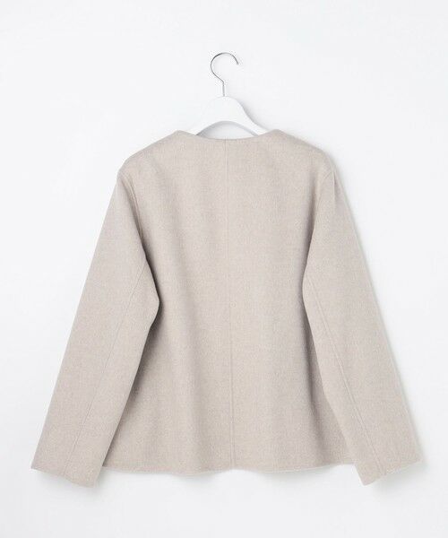 L size ONWARD(大きいサイズ) / エルサイズオンワード その他アウター | ウールナイロンリバー ノーカラー コート | 詳細6