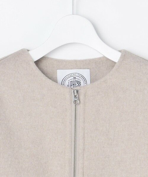 L size ONWARD(大きいサイズ) / エルサイズオンワード その他アウター | ウールナイロンリバー ノーカラー コート | 詳細7