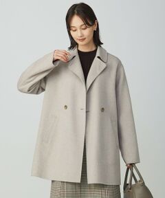 L size ONWARD(大きいサイズ) / エルサイズオンワード その他アウター | ウールナイロンリバー テーラード コート