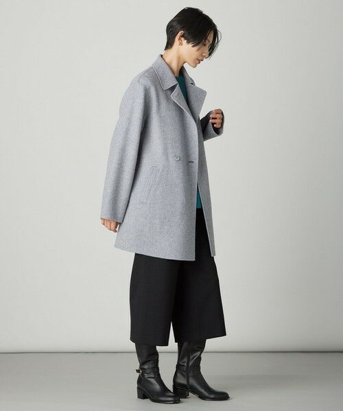 L size ONWARD(大きいサイズ) / エルサイズオンワード その他アウター | ウールナイロンリバー テーラード コート | 詳細2