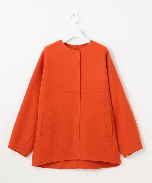 L size ONWARD(大きいサイズ) / エルサイズオンワード その他アウター | 【17号サイズまで展開・SHIHOさん着用】ウールリバーノーカラー コート | 詳細15