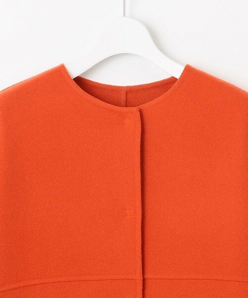 L size ONWARD(大きいサイズ) / エルサイズオンワード その他アウター | 【17号サイズまで展開・SHIHOさん着用】ウールリバーノーカラー コート | 詳細16