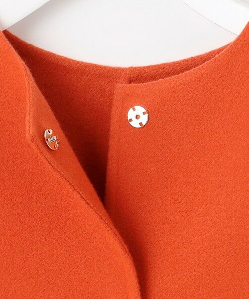 L size ONWARD(大きいサイズ) / エルサイズオンワード その他アウター | 【17号サイズまで展開・SHIHOさん着用】ウールリバーノーカラー コート | 詳細20