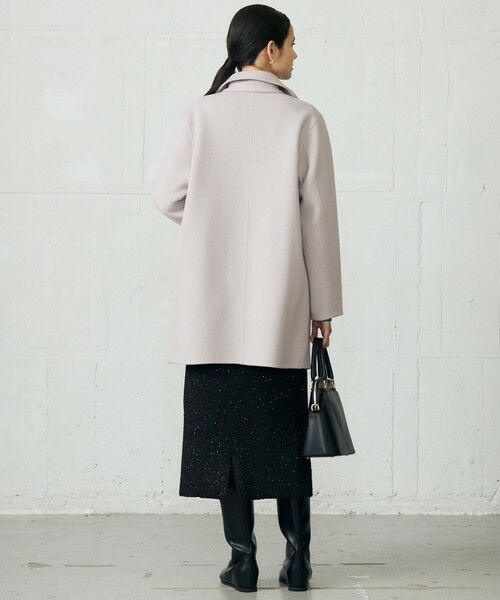 L size ONWARD(大きいサイズ) / エルサイズオンワード その他アウター | 【17号サイズまで展開】ウールリバーダブルブレストコート | 詳細6