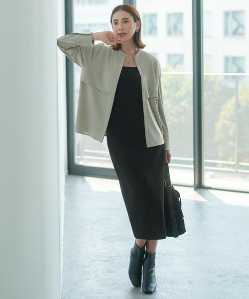 L size ONWARD(大きいサイズ) / エルサイズオンワード ミニ・ひざ丈スカート | 【洗える】 シンセティックダブルフェイス ニットタイトスカート | 詳細17