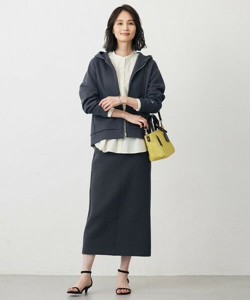 L size ONWARD(大きいサイズ) / エルサイズオンワード ミニ・ひざ丈スカート | ダンボールジャージー ナロー スカート | 詳細22