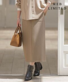 L size ONWARD(大きいサイズ) / エルサイズオンワード ミニ・ひざ丈スカート | 【WEB限定】リブダンボール スカート