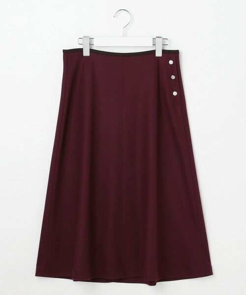 L size ONWARD(大きいサイズ) / エルサイズオンワード ミニ・ひざ丈スカート | ウールスムース スカート | 詳細8