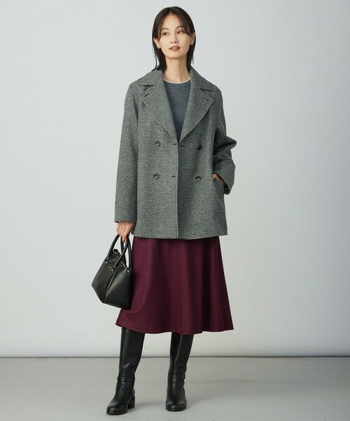 L size ONWARD(大きいサイズ) / エルサイズオンワード ミニ・ひざ丈スカート | ウールスムース スカート | 詳細7