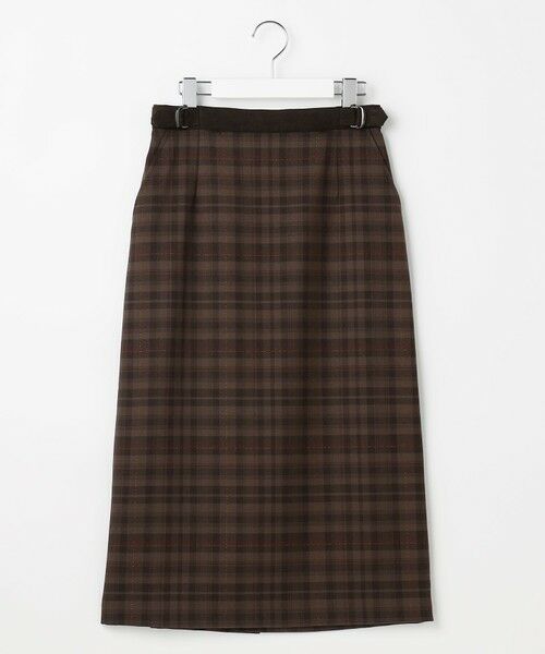 L size ONWARD(大きいサイズ) / エルサイズオンワード ミニ・ひざ丈スカート | milledタータンラメチェック ナロー スカート | 詳細19