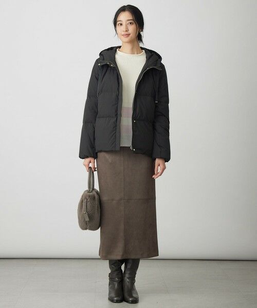 L size ONWARD(大きいサイズ) / エルサイズオンワード ミニ・ひざ丈スカート | スエードダンボール スカート | 詳細7