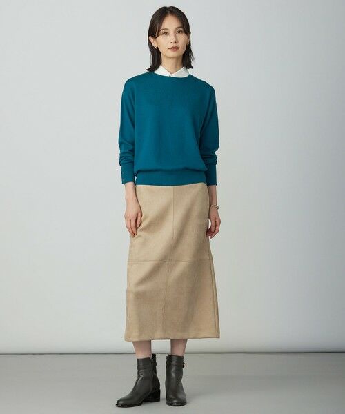 L size ONWARD(大きいサイズ) / エルサイズオンワード ミニ・ひざ丈スカート | スエードダンボール スカート | 詳細20