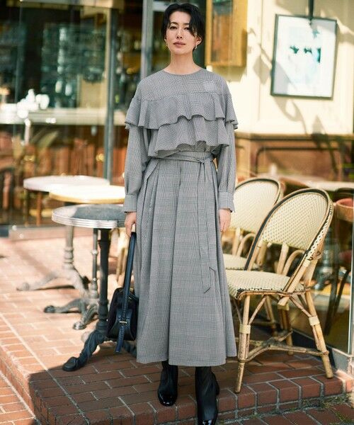 L size ONWARD(大きいサイズ) / エルサイズオンワード ミニ・ひざ丈スカート | 【カタログ掲載】TWハイツイストビエラ スカート | 詳細11