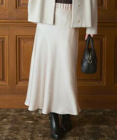 L size ONWARD(大きいサイズ) / エルサイズオンワード ミニ・ひざ丈スカート | 【VERY11月号掲載/洗える】ヴィンテージダブルサテン ナロー スカート