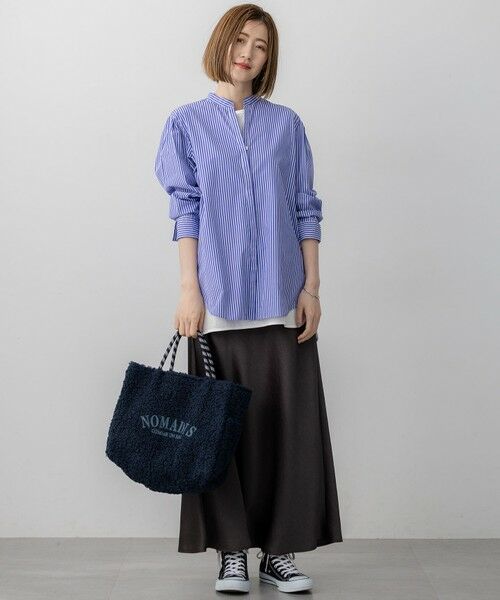 L size ONWARD(大きいサイズ) / エルサイズオンワード ミニ・ひざ丈スカート | 【VERY11月号掲載/洗える】ヴィンテージダブルサテン ナロー スカート | 詳細6