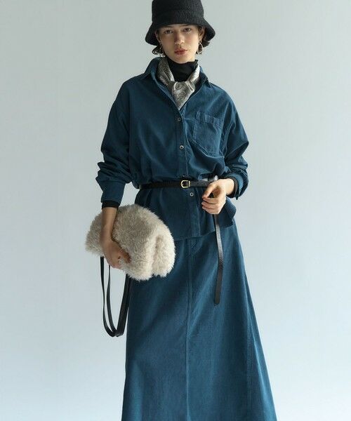 L size ONWARD(大きいサイズ) / エルサイズオンワード ミニ・ひざ丈スカート | 【Oggi11月号掲載/洗える】コットン コーデュロイ スカート | 詳細18