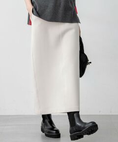 L size ONWARD(大きいサイズ) / エルサイズオンワード ミニ・ひざ丈スカート | 【洗える】コットンエアーダンボール Iライン スカート