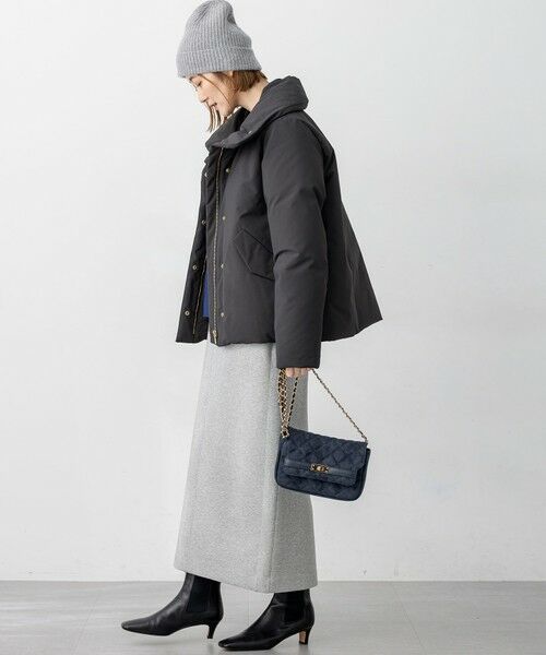 L size ONWARD(大きいサイズ) / エルサイズオンワード ミニ・ひざ丈スカート | 【洗える】コットンエアーダンボール Iライン スカート | 詳細2