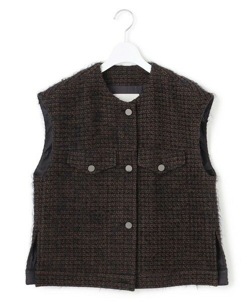 L size ONWARD(大きいサイズ) / エルサイズオンワード ベスト | フェザーツイード ベスト | 詳細4