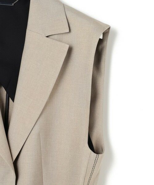 L size ONWARD(大きいサイズ) / エルサイズオンワード ベスト | 【WEB＆一部店舗限定】SerikaWorsted  テーラードジレ | 詳細3