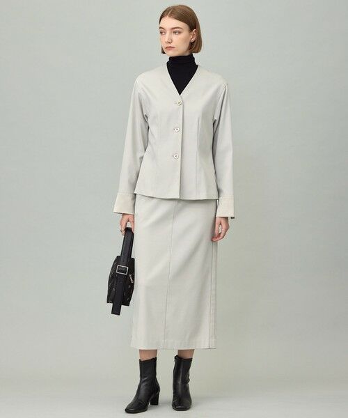 L size ONWARD(大きいサイズ) / エルサイズオンワード シャツ・ブラウス | 【裏起毛】 ウォームサテン カーディガンブラウス | 詳細2