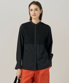 L size ONWARD(大きいサイズ) / エルサイズオンワード シャツ・ブラウス | 【洗える】 レースコンビブラウス