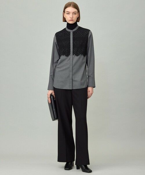 L size ONWARD(大きいサイズ) / エルサイズオンワード シャツ・ブラウス | 【洗える】 レースコンビブラウス | 詳細2