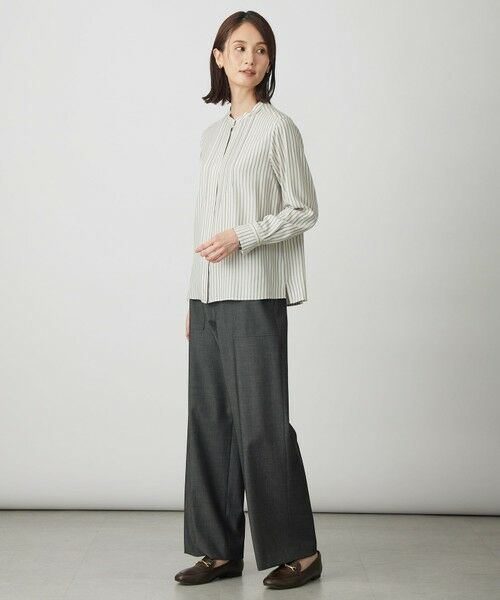 L size ONWARD(大きいサイズ) / エルサイズオンワード シャツ・ブラウス | サイロチェック ストライプ ブラウス | 詳細4