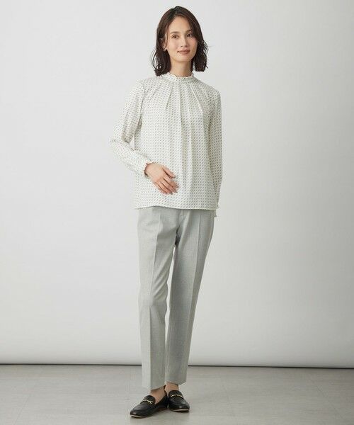 L size ONWARD(大きいサイズ) / エルサイズオンワード シャツ・ブラウス | スエード幾何プリント ブラウス | 詳細3