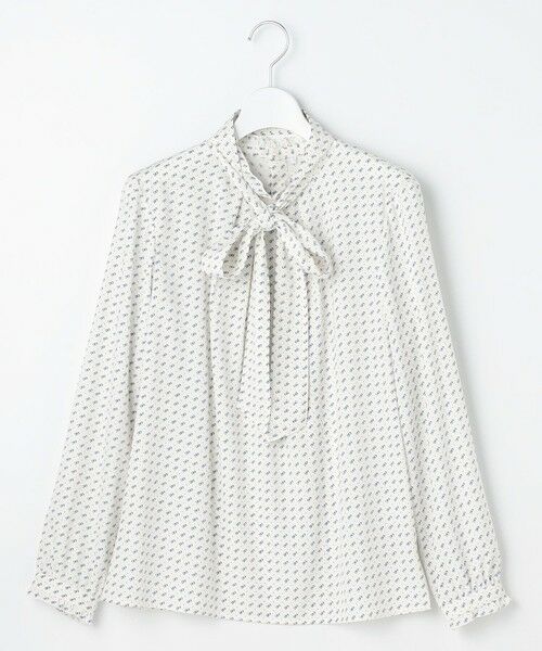 L size ONWARD(大きいサイズ) / エルサイズオンワード シャツ・ブラウス | スエード幾何プリント ブラウス | 詳細6