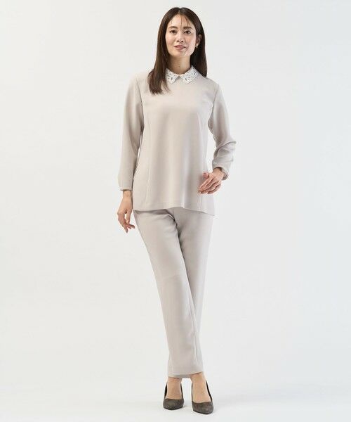 L size ONWARD(大きいサイズ) / エルサイズオンワード シャツ・ブラウス | 【セットアップ対応・2way】セラテリーダブルクロス ブラウス | 詳細9