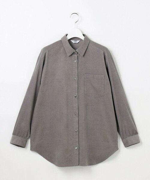 L size ONWARD(大きいサイズ) / エルサイズオンワード シャツ・ブラウス | スプリングシャツコール コーデュロイ シャツ | 詳細5